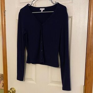 Chic Navy Button Down Shirt